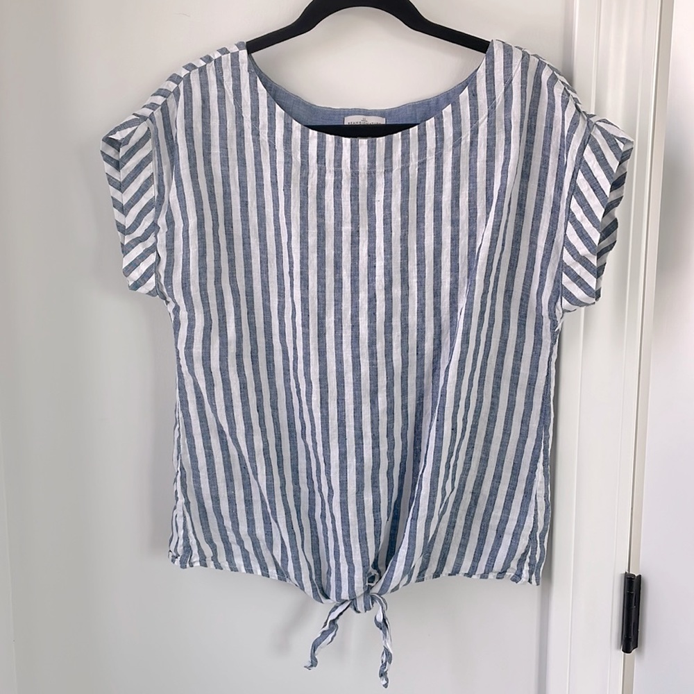 NWOT LL Bean Signature Linen Top Small